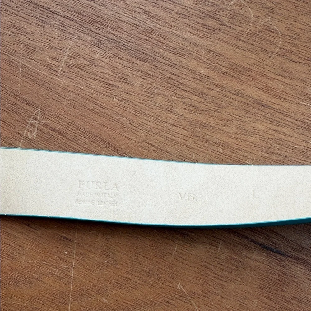Furla Cerulean Belt with Silver Buckle